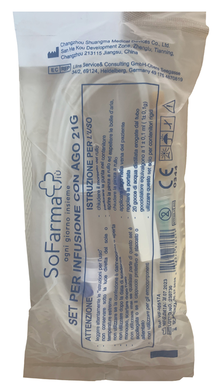 DEFLUSSORE CON AGO GAUGE 21 SOFARMAPIU' SO.FARMA.MORRA SpA