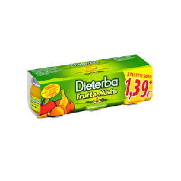 DIETERBA OMOGENEIZZATO FRUTTA MISTA 3 PEZZI 80 G PRINCES ITALIA SpA