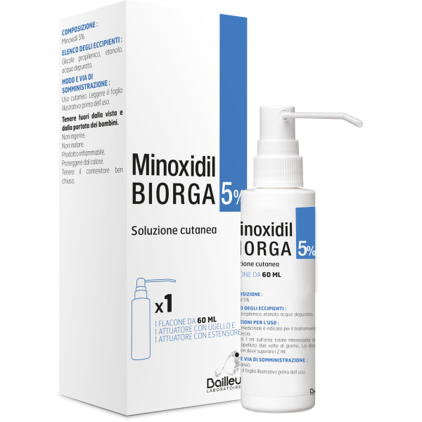 MINOXIDIL BIORGA*SOL CUT60ML5% LABORATOIRES BAILLEUL S.A.