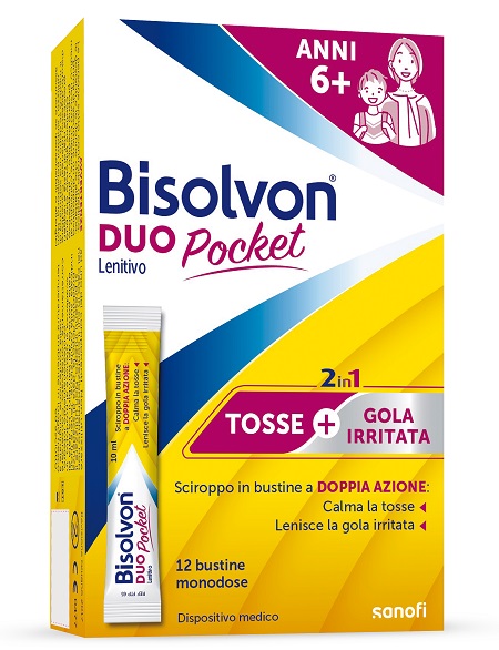 BISOLVON DUO POCKET LENITIVO NEW 12 BUSTINE 12 G OPELLA HEALTHCARE ITALY Srl
