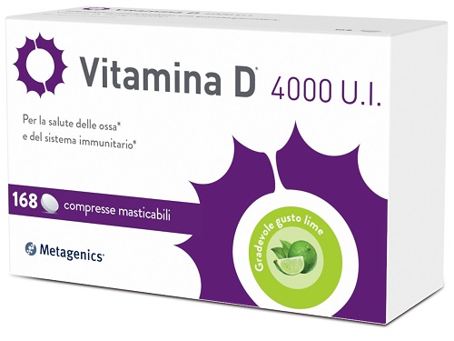 VITAMINA D 4000UI 168 COMPRESSE MASTICABILI METAGENICS BELGIUM bvba