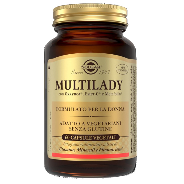 MULTILADY 60 CAPSULE VEGETALI NUOVA FORMULAZIONE SOLGAR IT. MULTINUTRIENT SpA