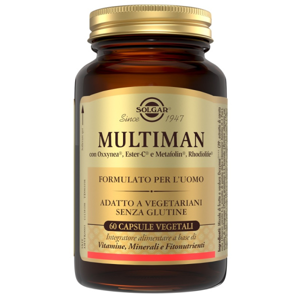 MULTIMAN 60 CAPSULE VEGETALI SENZA GLUTINE SOLGAR IT. MULTINUTRIENT SpA