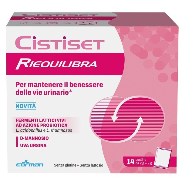 CISTISET RIEQUILIBRA 14 BUSTINE SENZA GLUTINE SENZA LATTOSIO CORMAN SpA