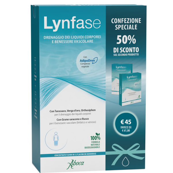 LYNFASE FLACONCINI CONFEZIONE SPECIALE 1+50% 1+1 DEL 989638477 ABOCA SpA SOCIETA' AGRICOLA