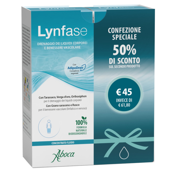 LYNFASE FLACONE CONFEZIONE SPECIALE 1+50% 1+1 DEL 989638489 ABOCA SpA SOCIETA' AGRICOLA