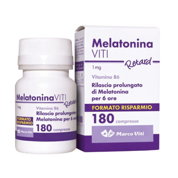 MELATONINA 1 MG RETARD 180 COMPRESSE DA 150 MG SENZA GLUTINE SENZA LATTOSIO MARCO VITI FARMACEUTICI SpA