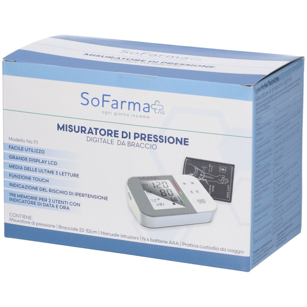 SFIGMOMANOMETRO DIGITALE DA BRACCIO SOFARMAPIU' SO.FARMA.MORRA SpA