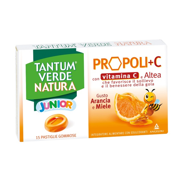TANTUM VERDE NATURA 15 PASTIGLIE ANGELINI PHARMA ITALIA SpA