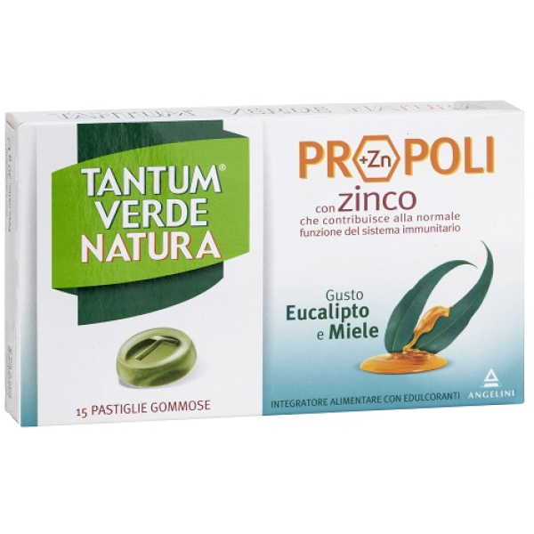 TANTUM VERDE NATURA PASTIGLIE GOMMOSE EUCALIPTO & MIELE 30 G ANGELINI PHARMA ITALIA SpA