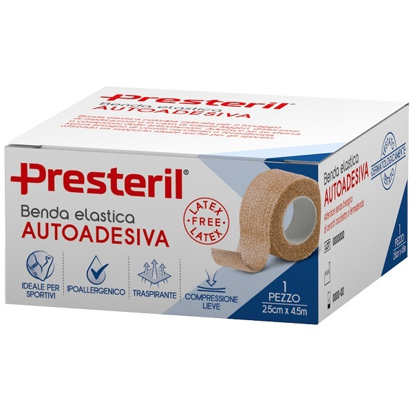 BENDA ELASTICA AUTOADESIVA LATEX FREE PRESTERIL CM 2,5X4,5 M TESI SKIN CORMAN SpA