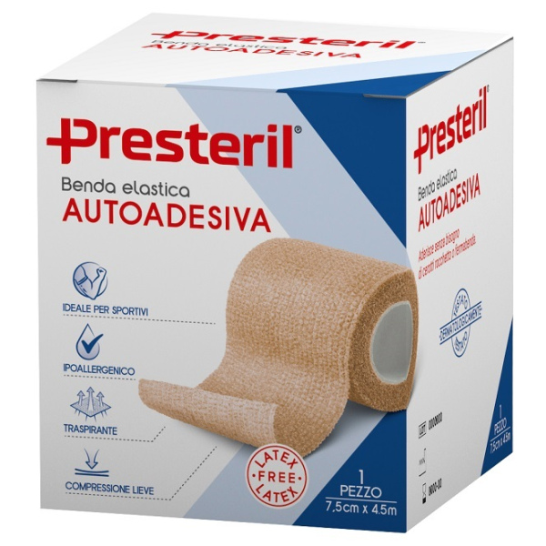 BENDA ELASTICA AUTOADESIVA LATEX FREE PRESTERIL CM 7,5X4,5 M TESI SKIN CORMAN SpA